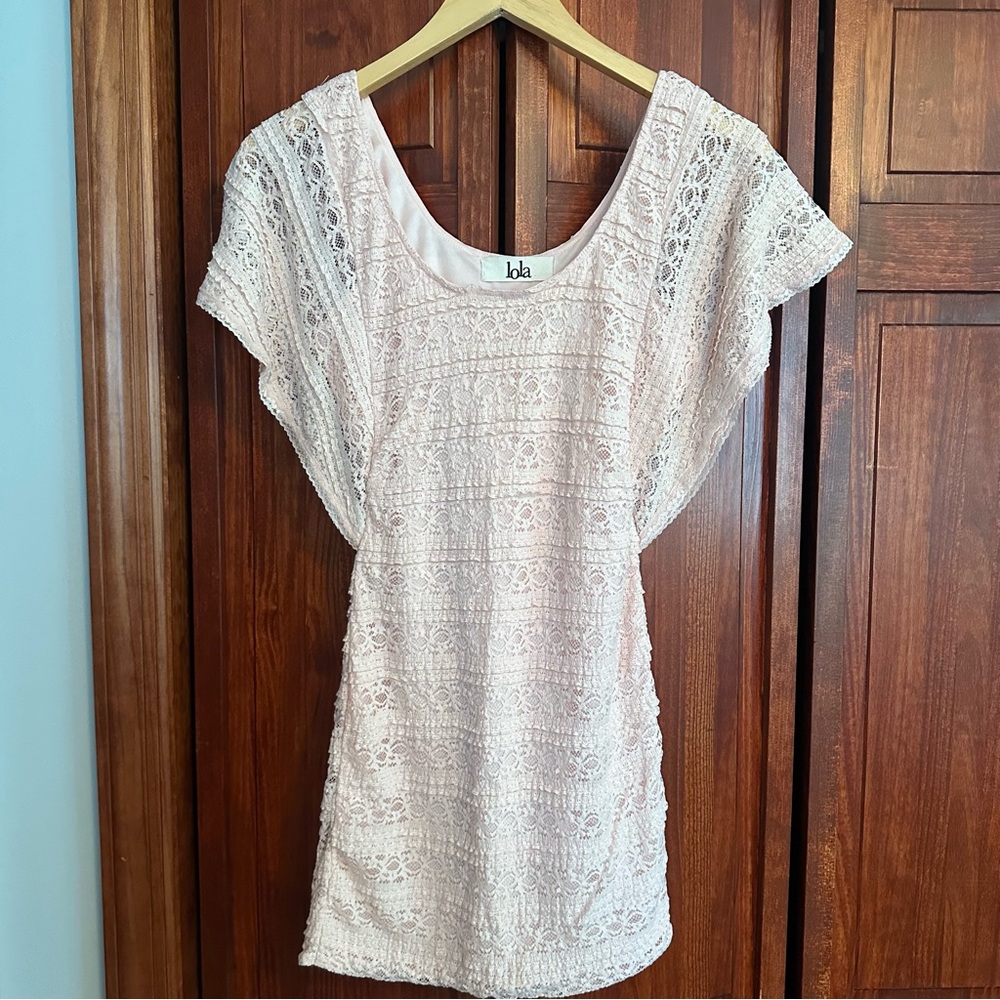 Soft Pink Lace Dress